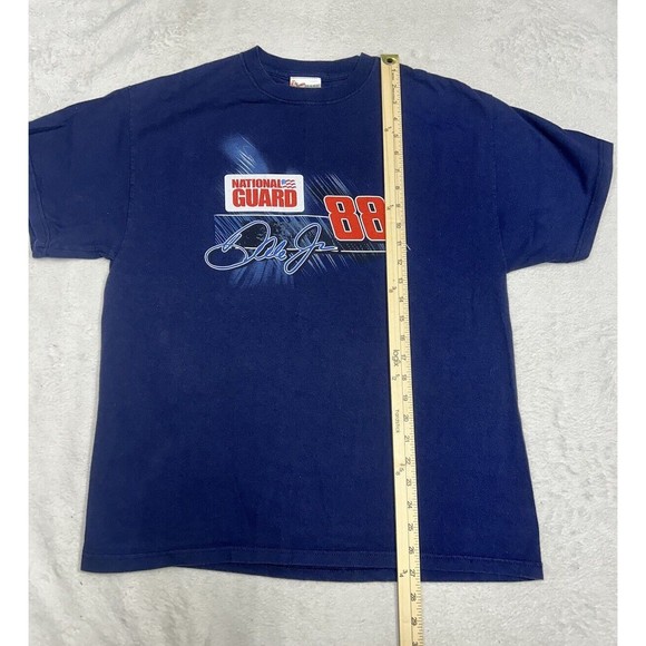 Vtg Y2K Dale Earnhardt Jr #88 National Guard NASCAR Navy Blue T-shirt Size Large - Picture 6 of 8